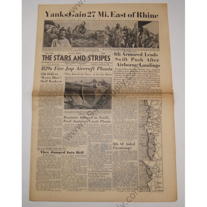 Stars and Stripes newspaper of March 26, 1945 - 1 Stars and Stripes newspaper of March 26, 1945 - 1