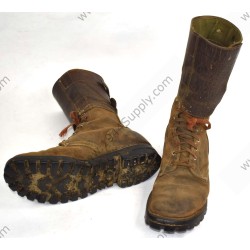 Combat boots with cleated soles, size 8½ D  - 1