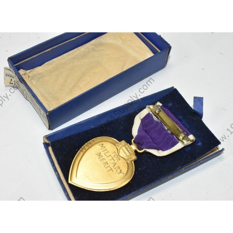 Purple Heart 'numbered' medal in box